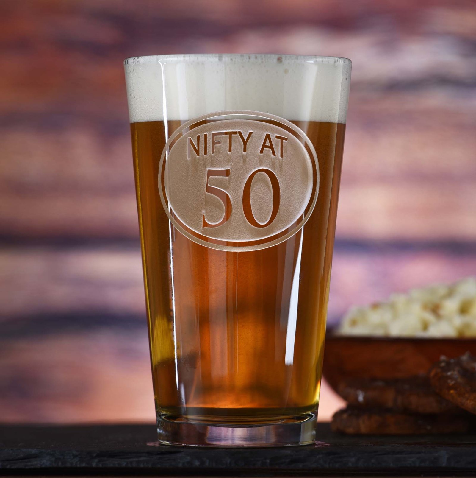 50th Birthday Beer Pint Glass